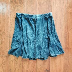 Acid Wash Stretch Mini Skirt